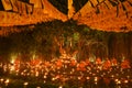 CHIANG MAI THAILAND Ã¢â¬â MARCH 1 : Makha Bucha Day.Traditional buddhist monks and the lighting candles for religious ceremonies.